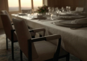 elegant dining table setup with premium table mats